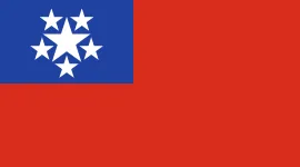 Most recent flag or coat of arms of Union of Burma