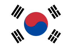 Most recent flag or coat of arms of Republic of Korea