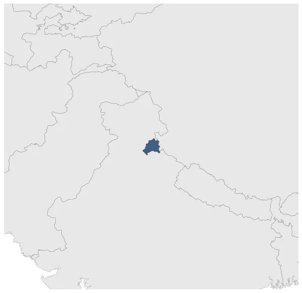 Bushahr State (Princely State): Maximal extension of the polity