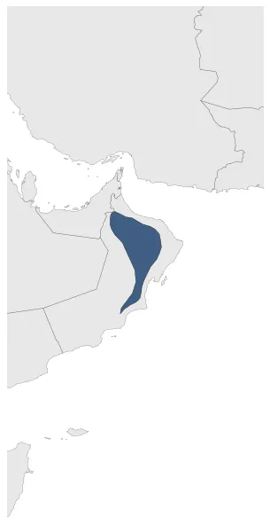 Map of the maximum territorial extent of Imamate of Oman (Autonomous region of the sultanate of Muscat and Oman)