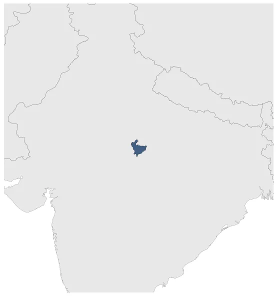 Orchha State (Princely State): Maximal extension of the polity