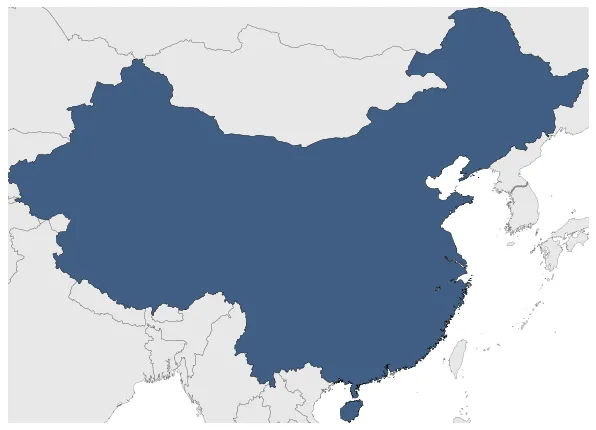 People's Republic of China: Maximal extension of the polity