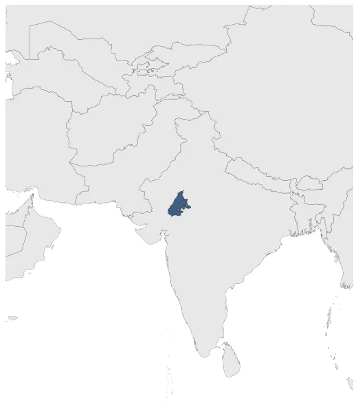 Udaipur State (Princely State): Maximal extension of the polity